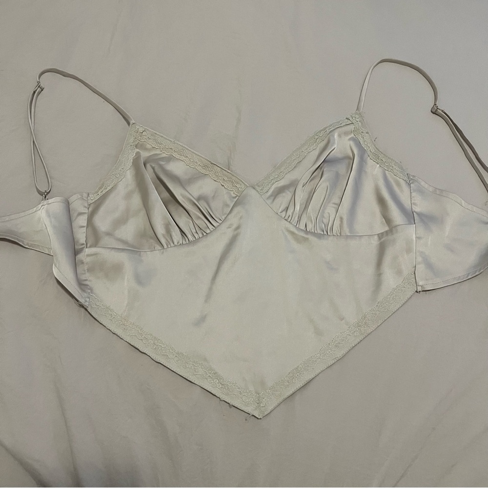 Silver lace top